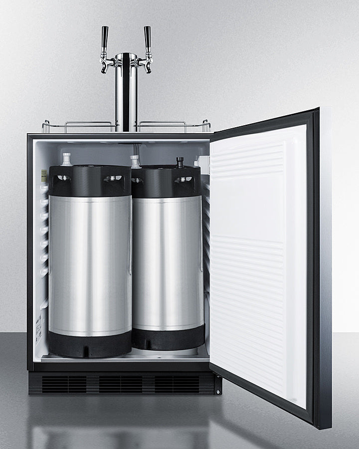 Summit 24" Wide Built-In Cold Brew Coffee Kegerator, ADA Compliant SBC58BLBIADACFTWIN-Kegerators-The Wine Cooler Club