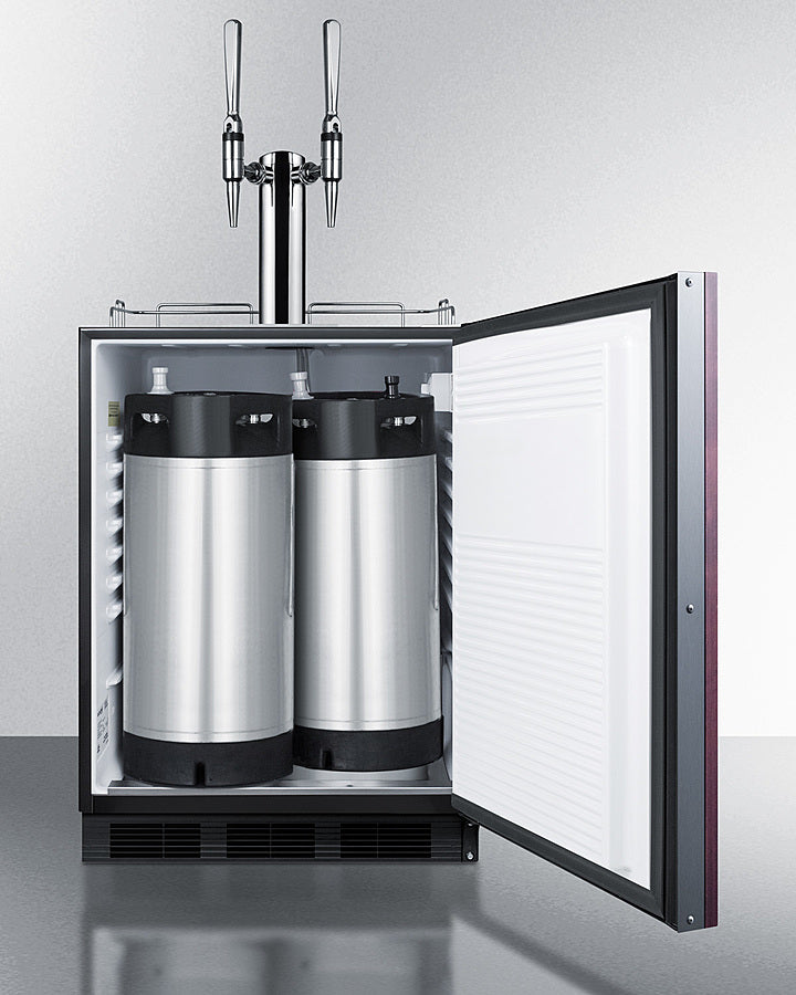 Summit 24" Wide Built-In Nitro-Infused Coffee Kegerator, ADA Compliant SBC58BLBIADAIFNCFTWIN-Kegerators-The Wine Cooler Club