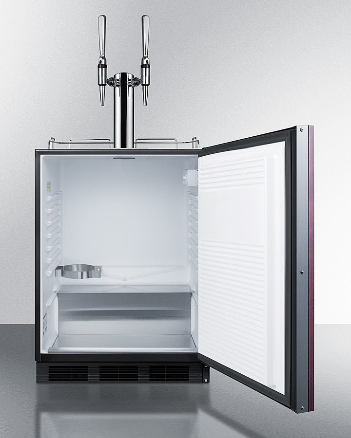 Summit 24" Wide Built-In Nitro-Infused Coffee Kegerator, ADA Compliant SBC58BLBIADAIFNCFTWIN-Kegerators-The Wine Cooler Club