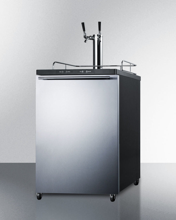 Summit 24" Wide Built-In Kegerator SBC635MBISSHHTWIN-Kegerators-The Wine Cooler Club