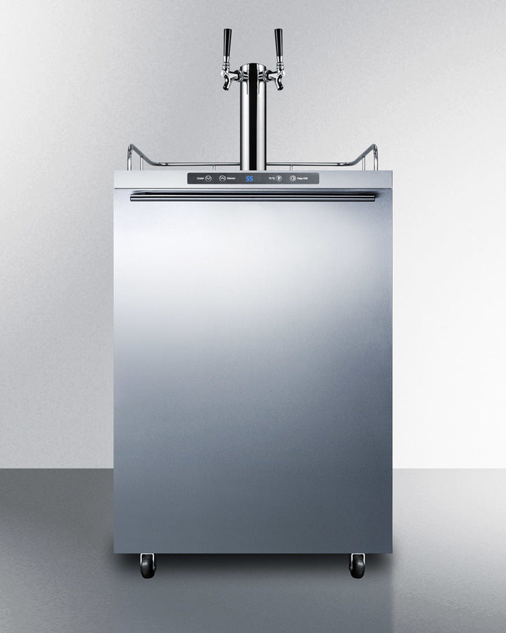 Summit 24" Wide Outdoor Kegerator SBC635MOSHHTWIN-Kegerators-The Wine Cooler Club