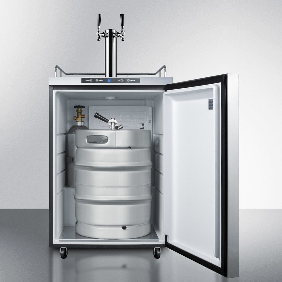 Summit 24" Wide Outdoor Kegerator SBC635MOSHHTWIN-Kegerators-The Wine Cooler Club