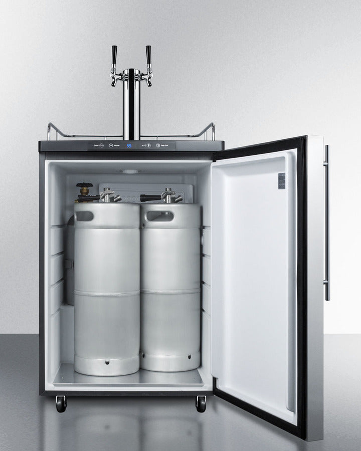 Summit 24" Wide Built-In Kegerator SBC635MBISSHVTWIN-Kegerators-The Wine Cooler Club
