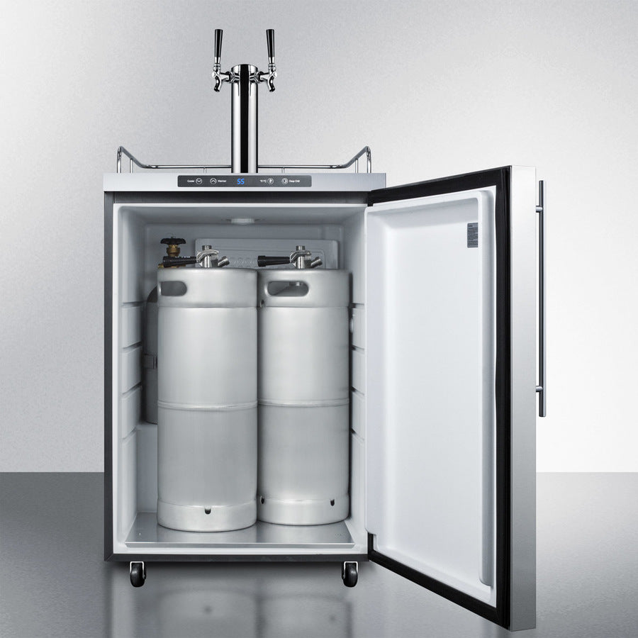 Summit 24" Wide Outdoor Kegerator SBC635MOS7HVTWIN-Kegerators-The Wine Cooler Club
