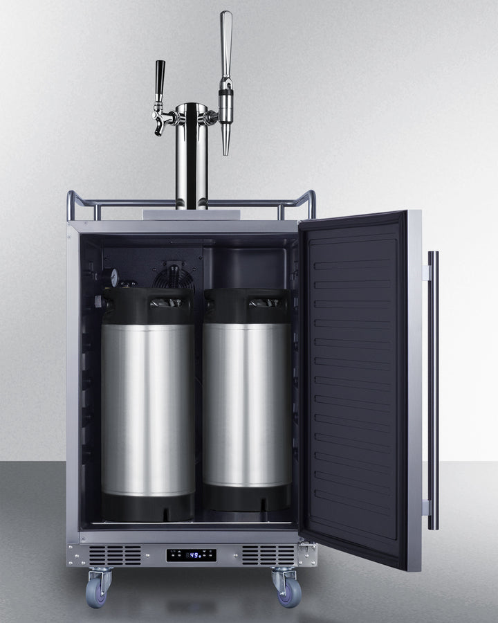 Summit 24" Wide Built-In Cold Brew/Nitro-Infused Coffee Kegerator SBC682CMTWIN-Kegerators-The Wine Cooler Club