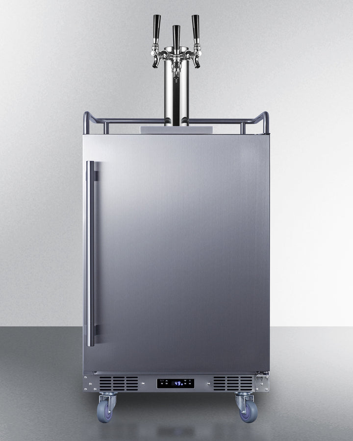 Summit 24" Wide Built-In Outdoor Beer Kegerator SBC683OSTRIPLE-Kegerators-The Wine Cooler Club