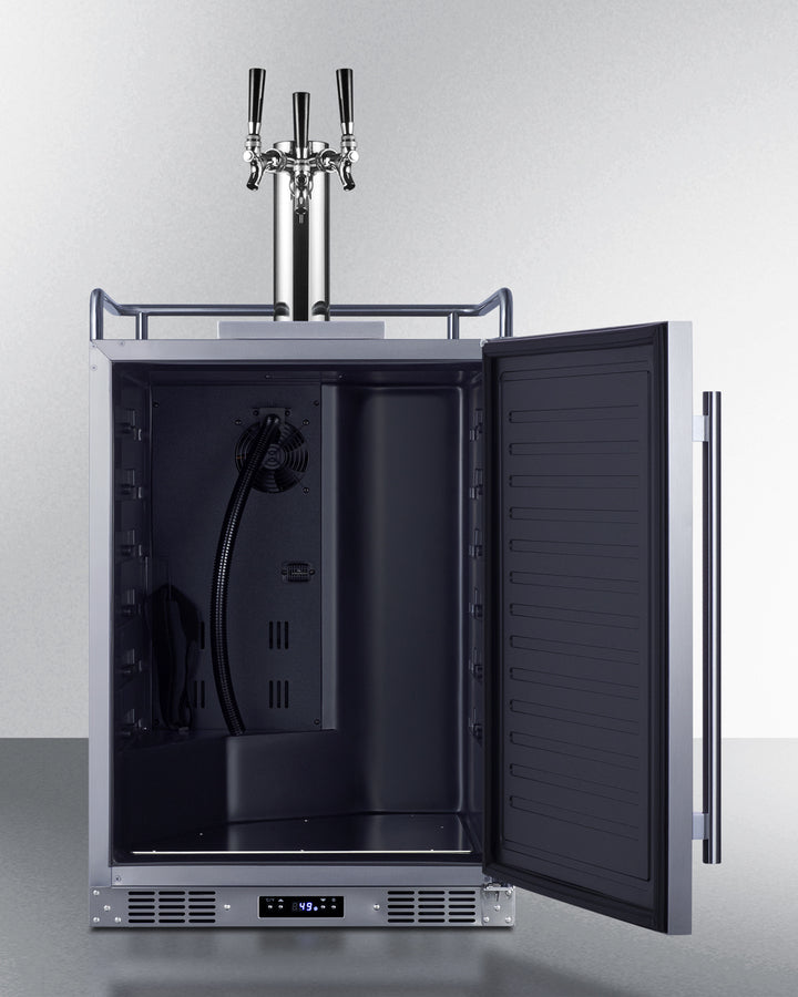 Summit 24" Wide Built-In Outdoor Beer Kegerator SBC683OSTRIPLE-Kegerators-The Wine Cooler Club