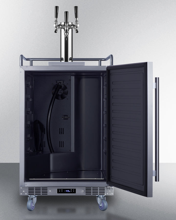 Summit 24" Wide Built-In Outdoor Beer Kegerator SBC683OSTRIPLE-Kegerators-The Wine Cooler Club