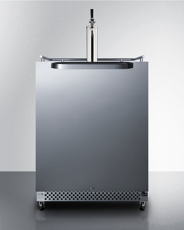 Summit 24" Wide Built-In Outdoor Kegerator with TapLock SBC696OSTL-Kegerators-The Wine Cooler Club