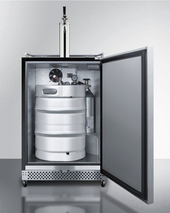 Summit 24" Wide Built-In Outdoor Kegerator with TapLock SBC696OSTL-Kegerators-The Wine Cooler Club