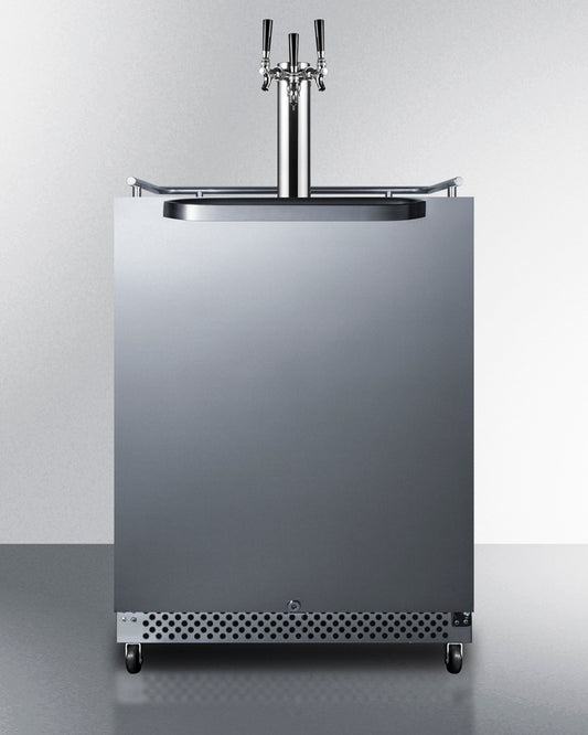 Summit 24" Wide Built-In Outdoor Kegerator SBC696OSTRIPLE-Kegerators-The Wine Cooler Club