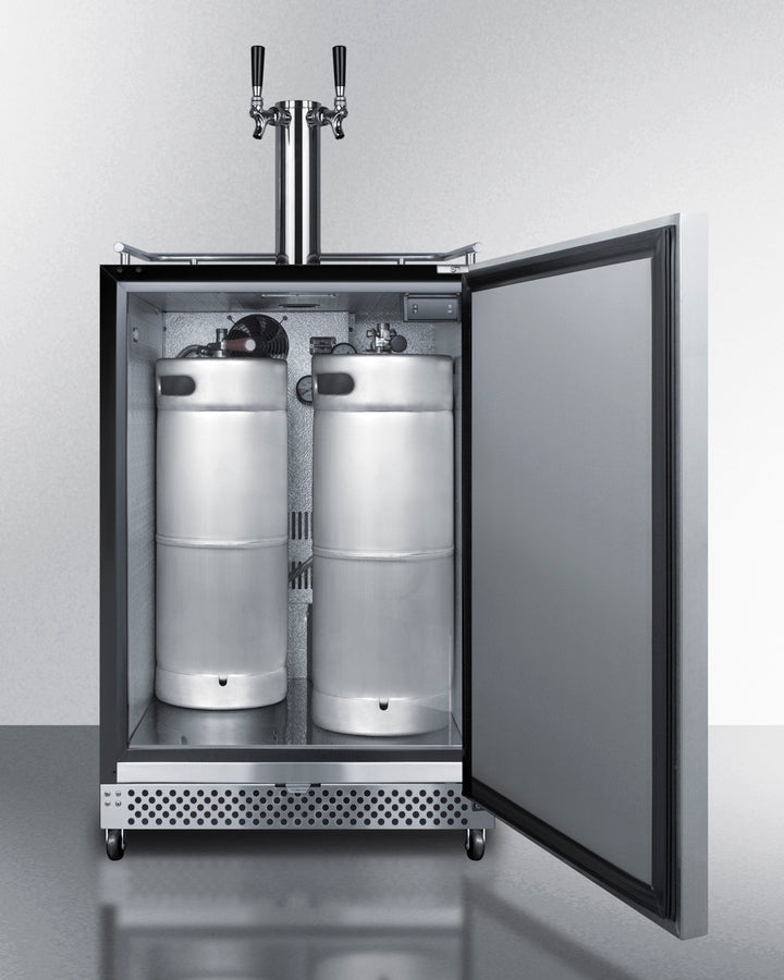 Summit 24" Wide Built-In Outdoor Wine Kegerator SBC696OSWKDTWIN-Kegerators-The Wine Cooler Club