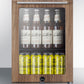 Summit Compact Glass Door Beverage Center With Wood Trim SCR114LWP1-Beverage Centers-The Wine Cooler Club