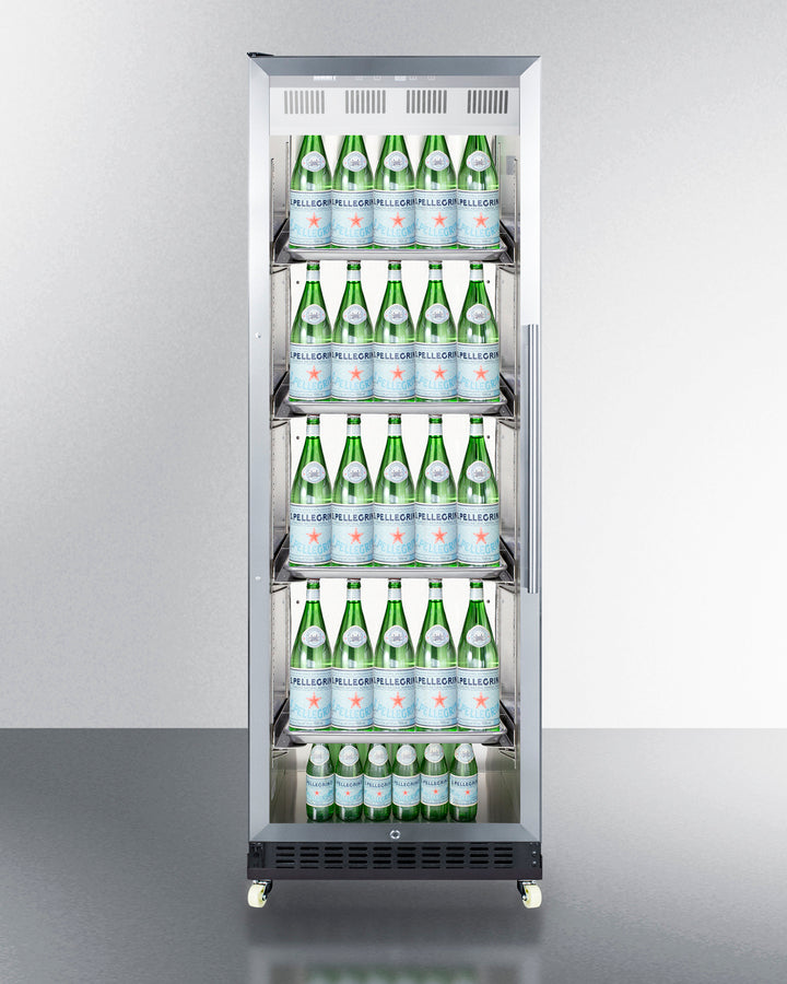 Summit 24" Wide Mini Reach-In Beverage Center with Dolly SCR1401LHRI-Beverage Centers-The Wine Cooler Club