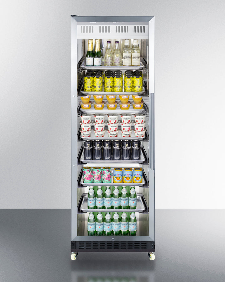 Summit 24" Wide Mini Reach-In Beverage Center with Dolly SCR1401LHRI-Beverage Centers-The Wine Cooler Club
