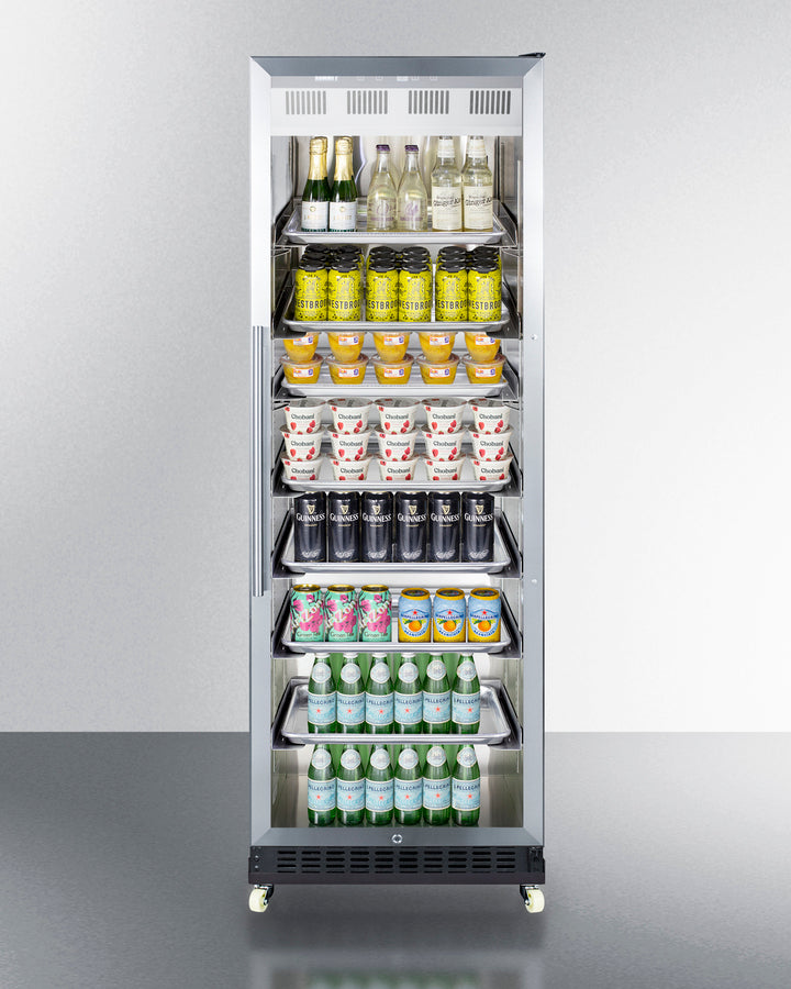 Summit 24" Wide Mini Reach-In Beverage Center with Dolly SCR1401RI-Beverage Centers-The Wine Cooler Club