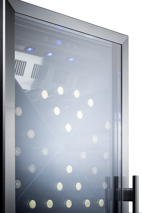 Summit 24" Wide Single Zone Commercial Wine Cellar SCR1401LHXCSS-Wine Cellars-The Wine Cooler Club