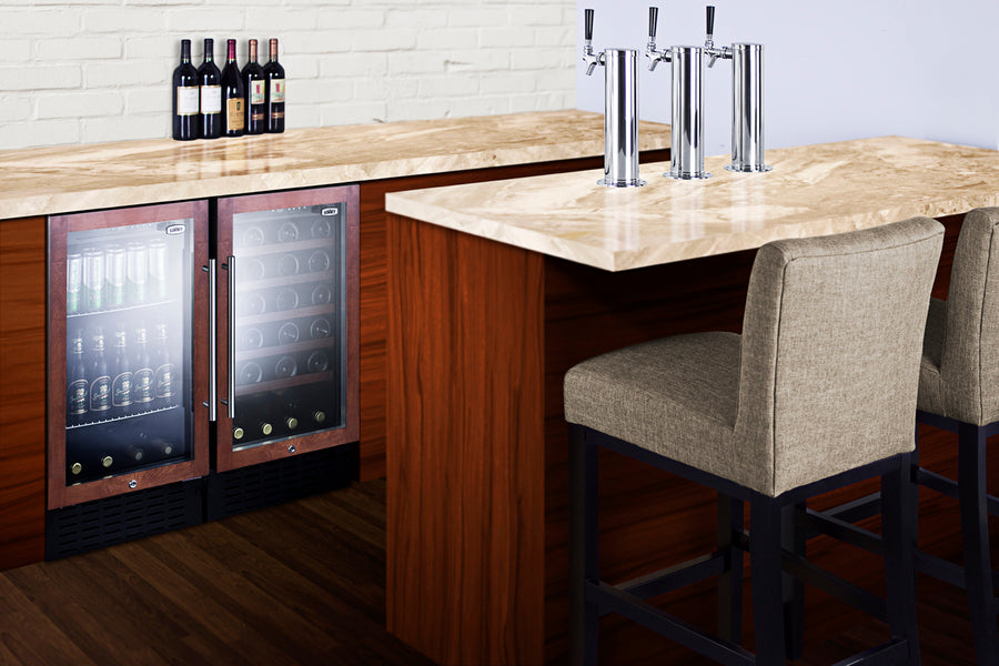 Summit 18" Wide Built-In Beverage Center (Panel Not Included) SCR1841BPNR-Beverage Centers-The Wine Cooler Club
