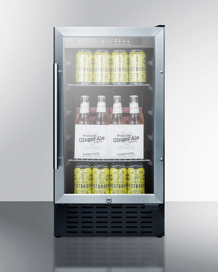 Summit 18" Wide Built-In Beverage Center SCR1841BCSS-Beverage Centers-The Wine Cooler Club