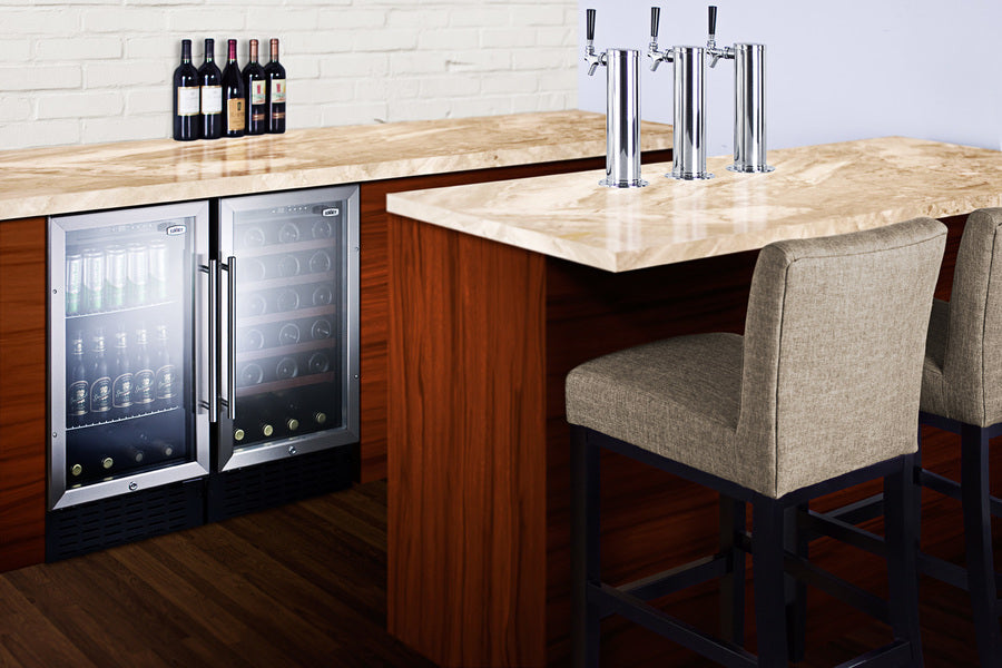 Summit 18" Wide Built-In Beverage Center, ADA Compliant SCR1841BCSSADA-Beverage Centers-The Wine Cooler Club