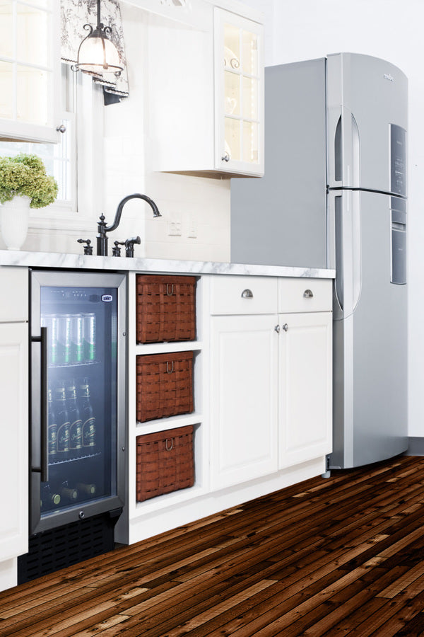 Summit 18" Wide Built-In Beverage Center SCR1841BCSS-Beverage Centers-The Wine Cooler Club