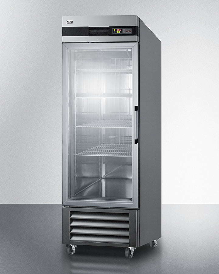 Summit 23 Cu.Ft. Reach-In Refrigerator SCR23SSGLH-Beverage Centers-The Wine Cooler Club