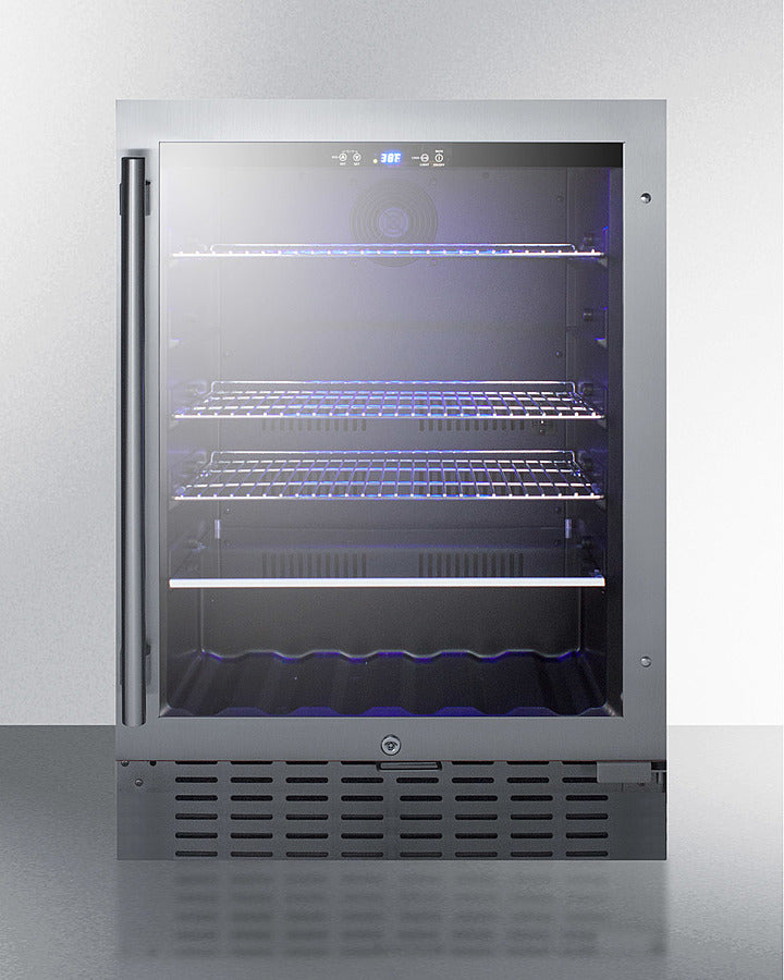 Summit 24" Wide Built-In Beverage Cooler SCR2466BCSS-Beverage Centers-The Wine Cooler Club