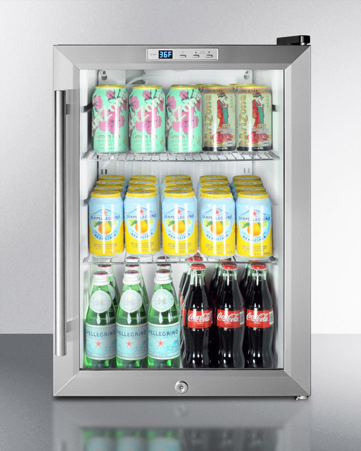 Summit Compact Built-In Beverage Center SCR312LBICSS-Beverage Centers-The Wine Cooler Club