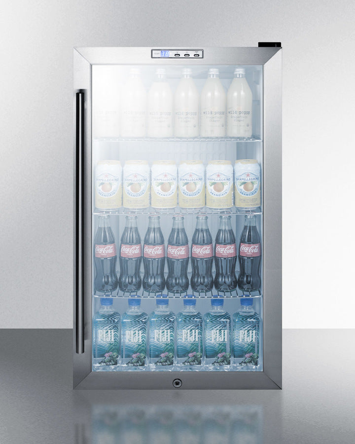 Summit 19" Wide Built-In Beverage Center SCR486LBICSS-Beverage Centers-The Wine Cooler Club