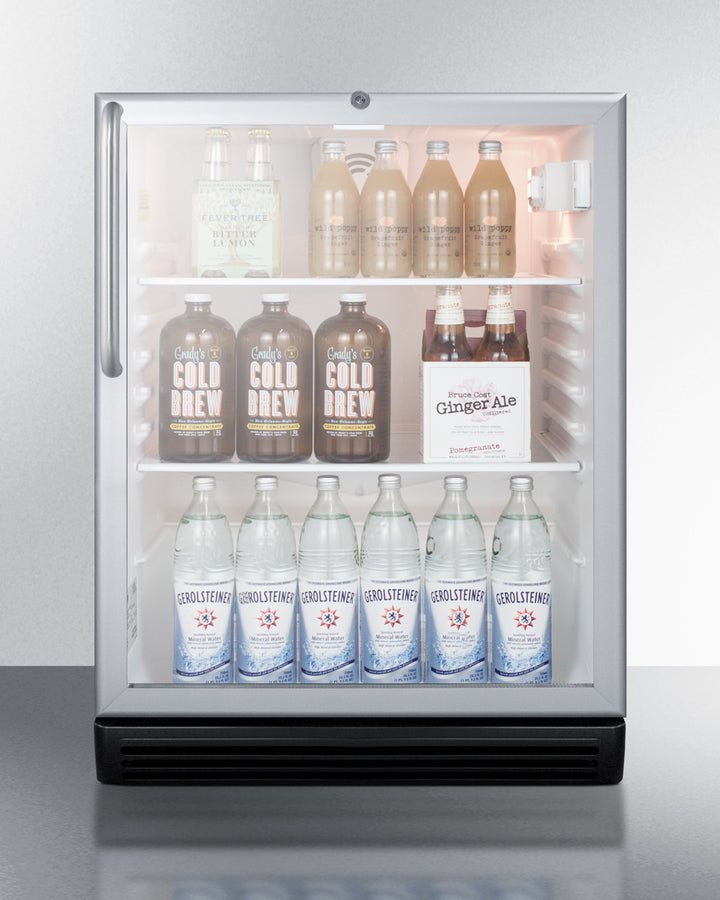Summit 24" Wide Built-In Beverage Center, ADA Compliant SCR600BGLCSSADA-Beverage Centers-The Wine Cooler Club