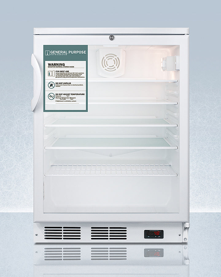Summit 24" Wide All-Refrigerator SCR600GLGP-Refrigerators-The Wine Cooler Club