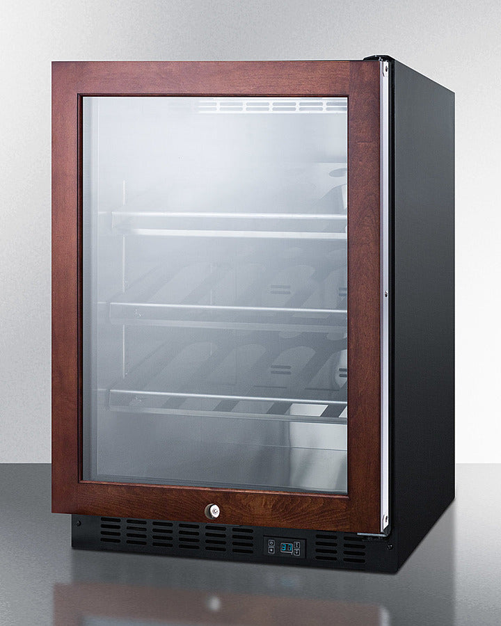 Summit 24" Wide Single Zone Built-In Commercial Wine Cellar SCR610BLCHPNR-Wine Cellars-The Wine Cooler Club