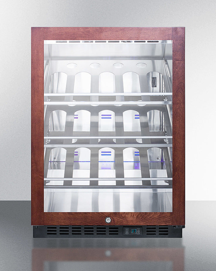 Summit 24" Wide Single Zone Built-In Commercial Wine Cellar SCR610BLCHPNR-Wine Cellars-The Wine Cooler Club