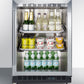 Summit 24" Wide Built-In Mini Reach-In Beverage Center with Dolly SCR610BLRI-Beverage Centers-The Wine Cooler Club
