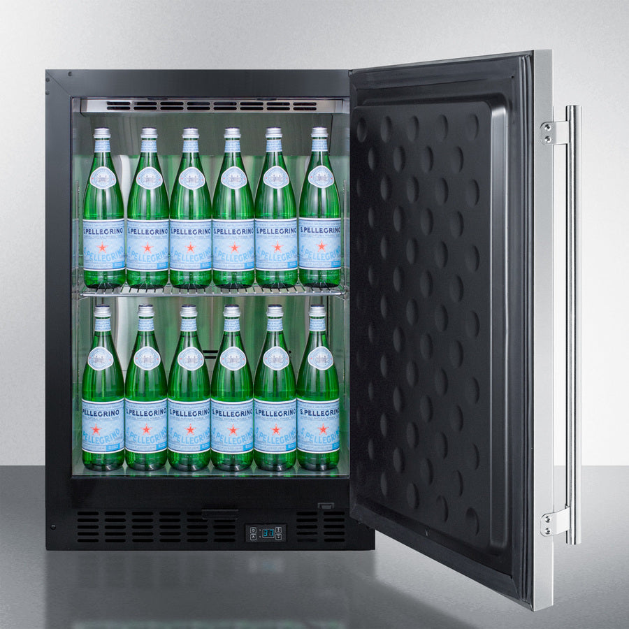 Summit 24" Wide Built-In Beverage Center SCR610BLSDCSS-Beverage Centers-The Wine Cooler Club
