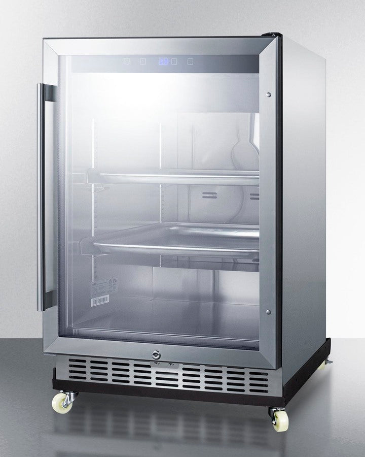Summit 24" Wide Outdoor Mini Reach-In Beverage Center with Dolly SCR611GLOSRI-Beverage Centers-The Wine Cooler Club