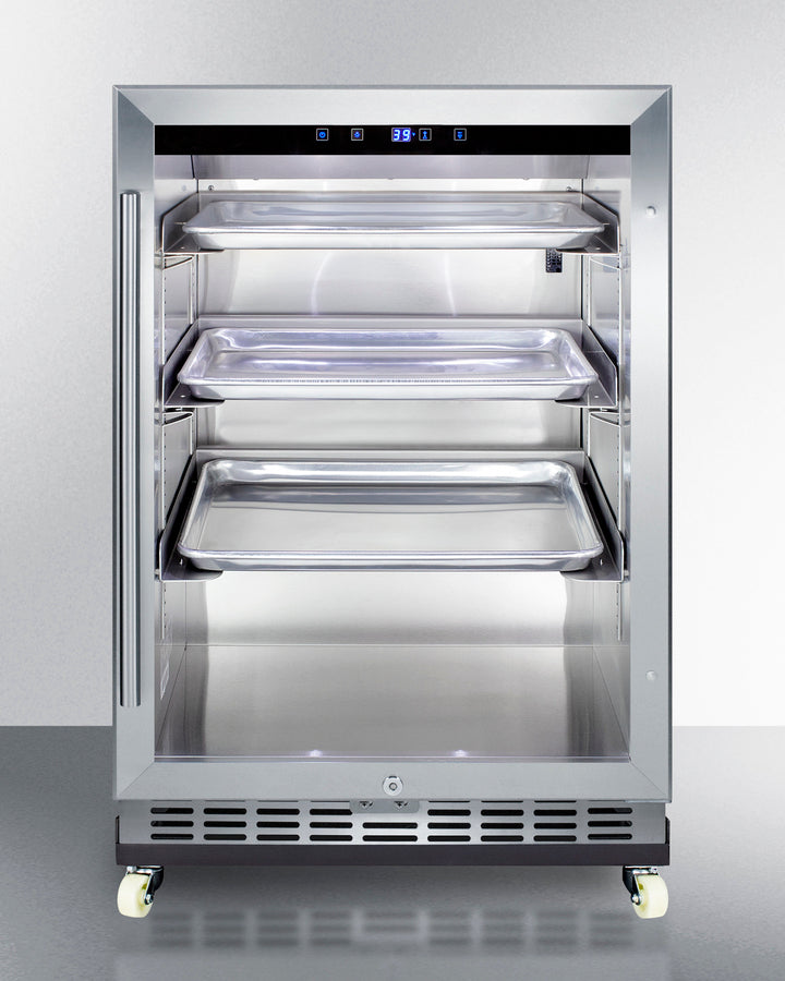Summit 24" Wide Outdoor Mini Reach-In Beverage Center with Dolly SCR611GLOSRI-Beverage Centers-The Wine Cooler Club