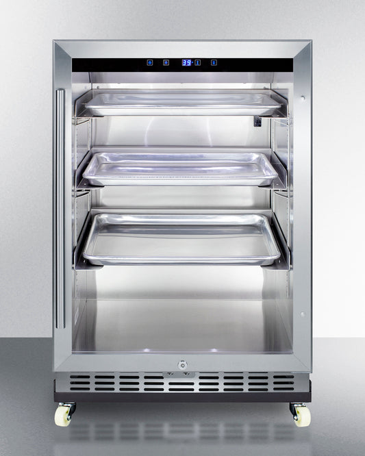 Summit 24" Wide Outdoor Mini Reach-In Beverage Center with Dolly SCR611GLOSRI-Beverage Centers-The Wine Cooler Club
