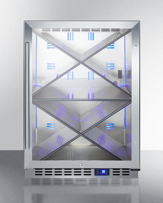 Summit 24" Wide Single Zone Outdoor Commercial Wine Cellar SCR611GLOSX-Wine Cellars-The Wine Cooler Club
