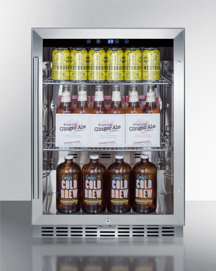 Summit 24" Wide Outdoor Beverage Center SCR611GLOS-Beverage Centers-The Wine Cooler Club