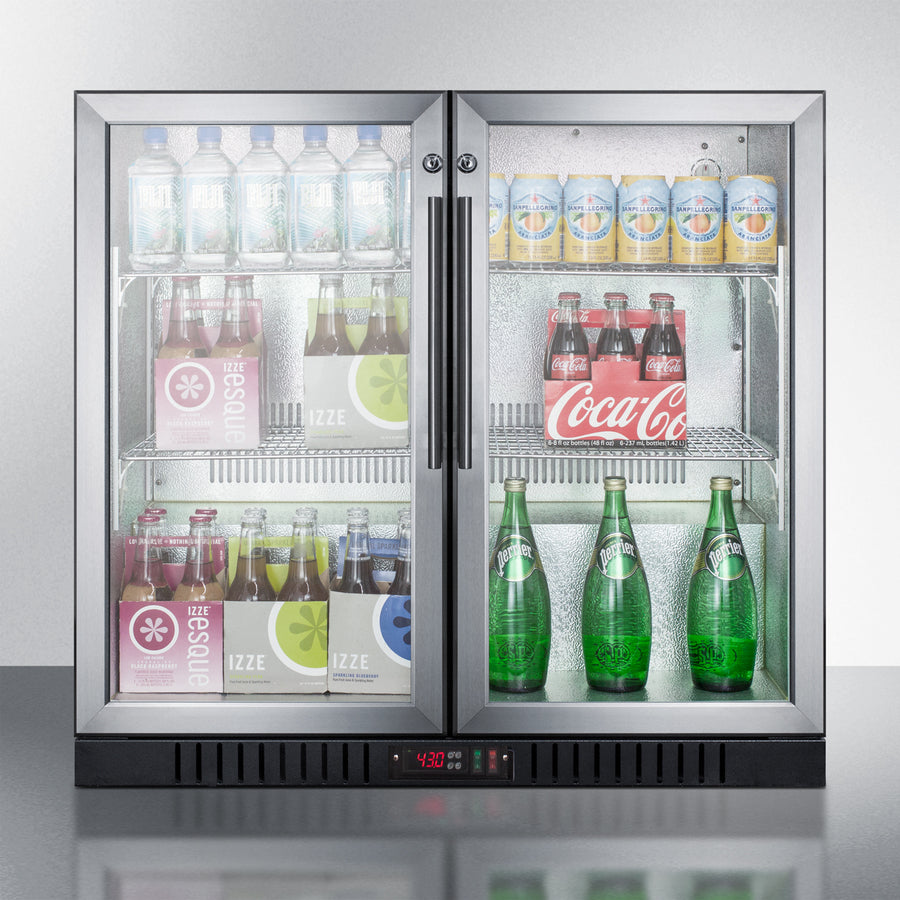 Summit 36" Wide Beverage Center SCR7012DBCSS-Beverage Centers-The Wine Cooler Club