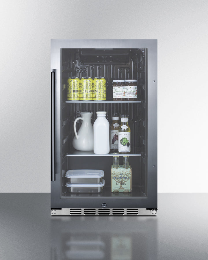 Summit Shallow Depth Indoor/Outdoor Beverage Cooler SPR488BOSH34CSS-Beverage Centers-The Wine Cooler Club