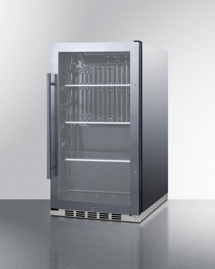 Summit Shallow Depth Indoor/Outdoor Beverage Cooler SPR488BOSH34CSS-Beverage Centers-The Wine Cooler Club