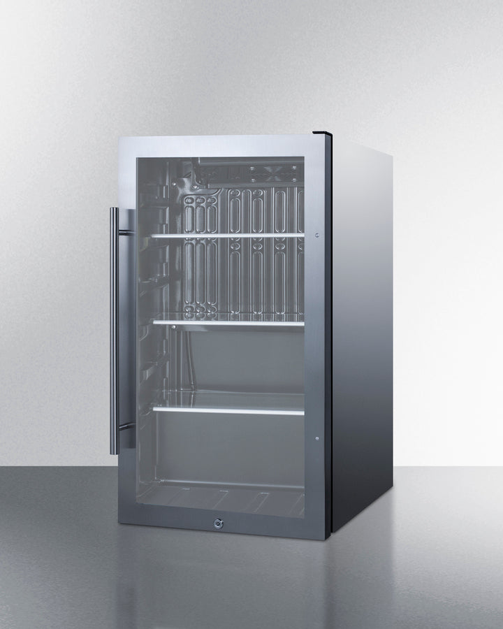 Summit Shallow Depth Indoor/Outdoor Beverage Cooler SPR488BOSCSS-Beverage Coolers-The Wine Cooler Club