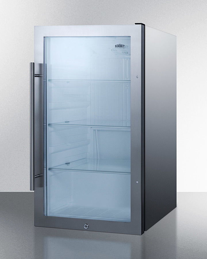 Summit Shallow Depth Indoor/Outdoor Beverage Cooler SPR489OSCSS-Beverage Centers-The Wine Cooler Club