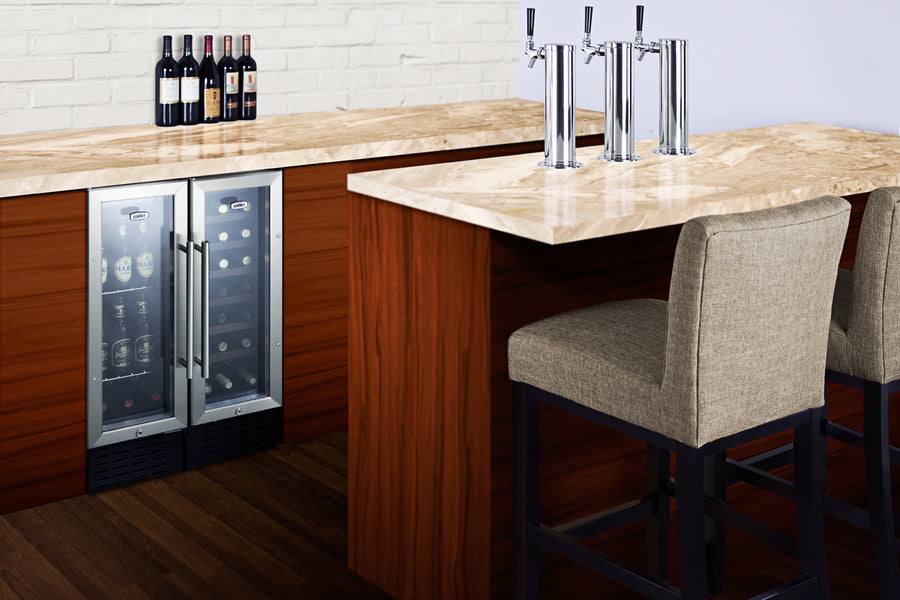 Summit 12" Wide Beverage Center SCR1225B-Beverage Centers-The Wine Cooler Club