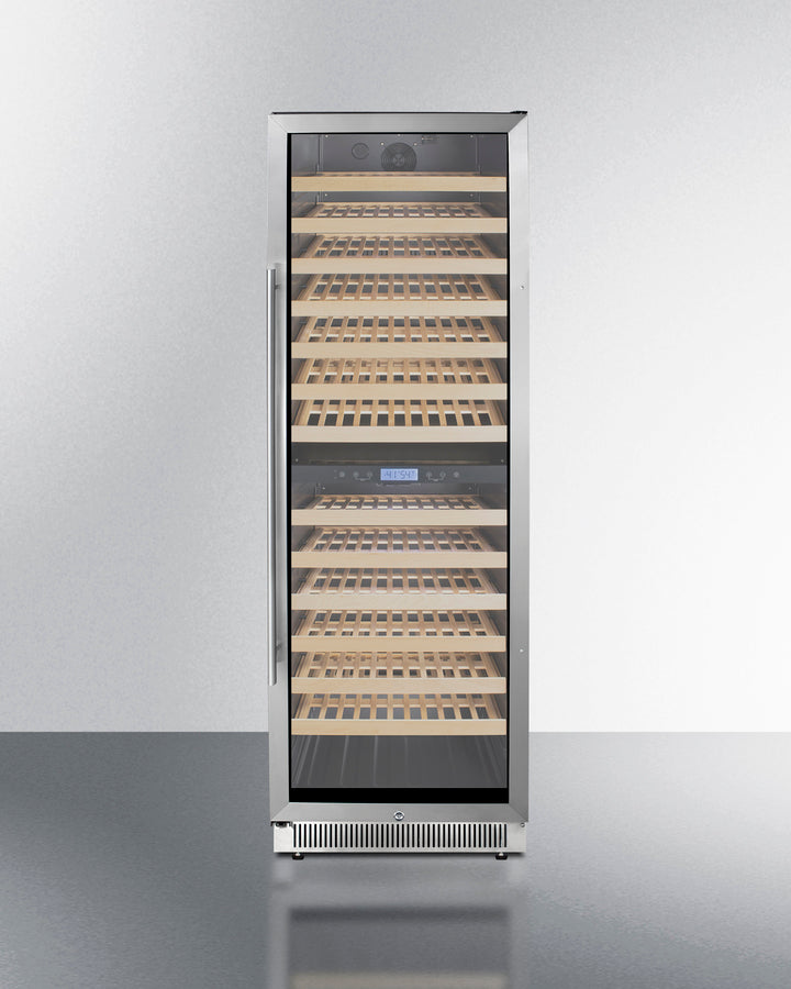 Summit 24" Wide Dual Zone Wine Cellar SWC1966BCSS-Wine Cellars-The Wine Cooler Club