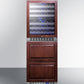 Summit 24" Wide Combination Dual-Zone Wine Cellar and 2-Drawer All-Freezer (Panels Not Included) SWCDAF24PNR-Wine Cellars-The Wine Cooler Club