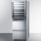 Summit 24" Wide Combination Dual-Zone Wine Cellar and 2-Drawer All-Refrigerator SWCDAR24-Wine Cellars-The Wine Cooler Club