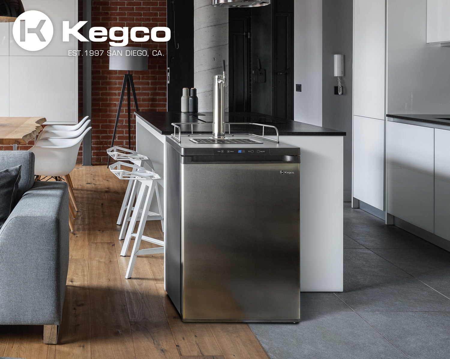 24" Wide Kombucha Single Tap Stainless Steel Kegerator-Kegerators-The Wine Cooler Club